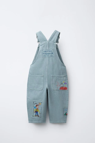 Light blue | 4441/530/406 - Zara Комбинезон из саржи с нашивками TOY STORY © DISNEY PIXAR