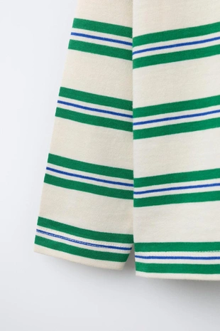 Футболка с вышивкой в полоску- Заказать в России