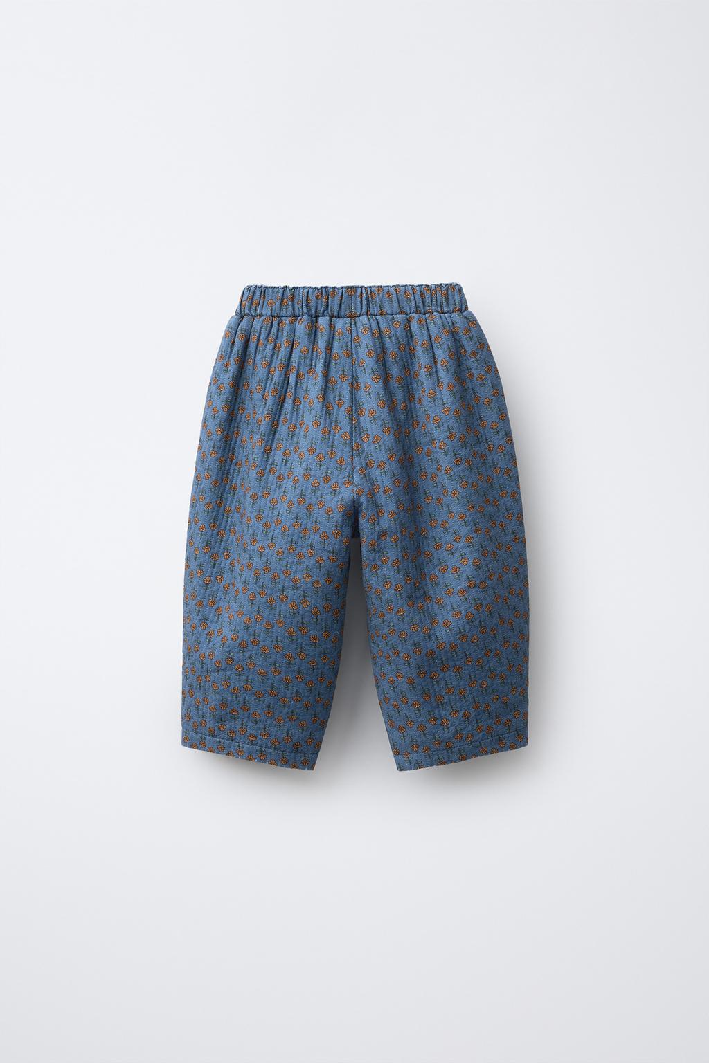 БРЮКИ БЭГГИ С ЦВЕТОЧНЫМ ПРИНТОМ