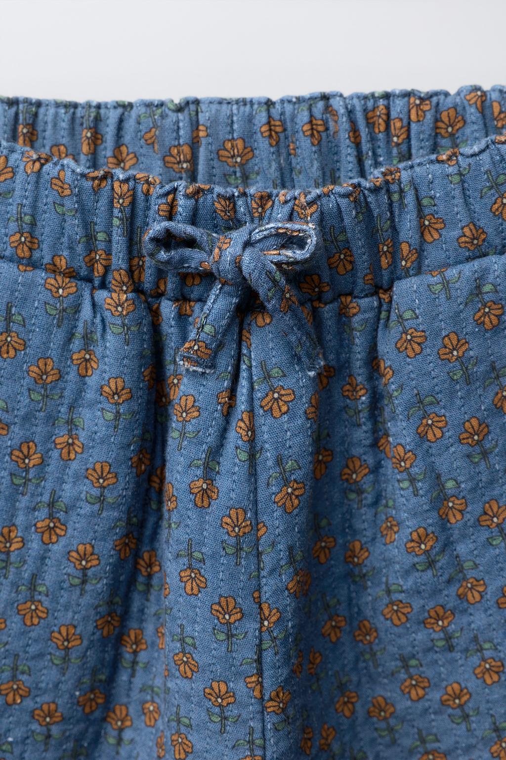 БРЮКИ БЭГГИ С ЦВЕТОЧНЫМ ПРИНТОМ