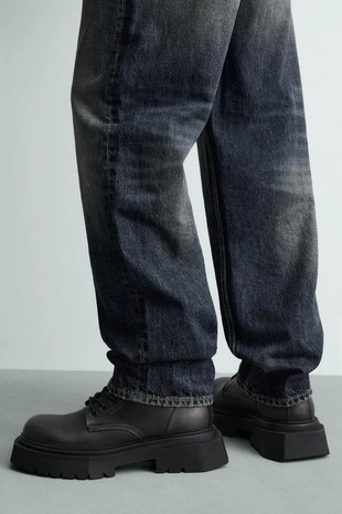 Борцы со шнуровкой на объемной подошве с эффектом потертости- Заказать в России