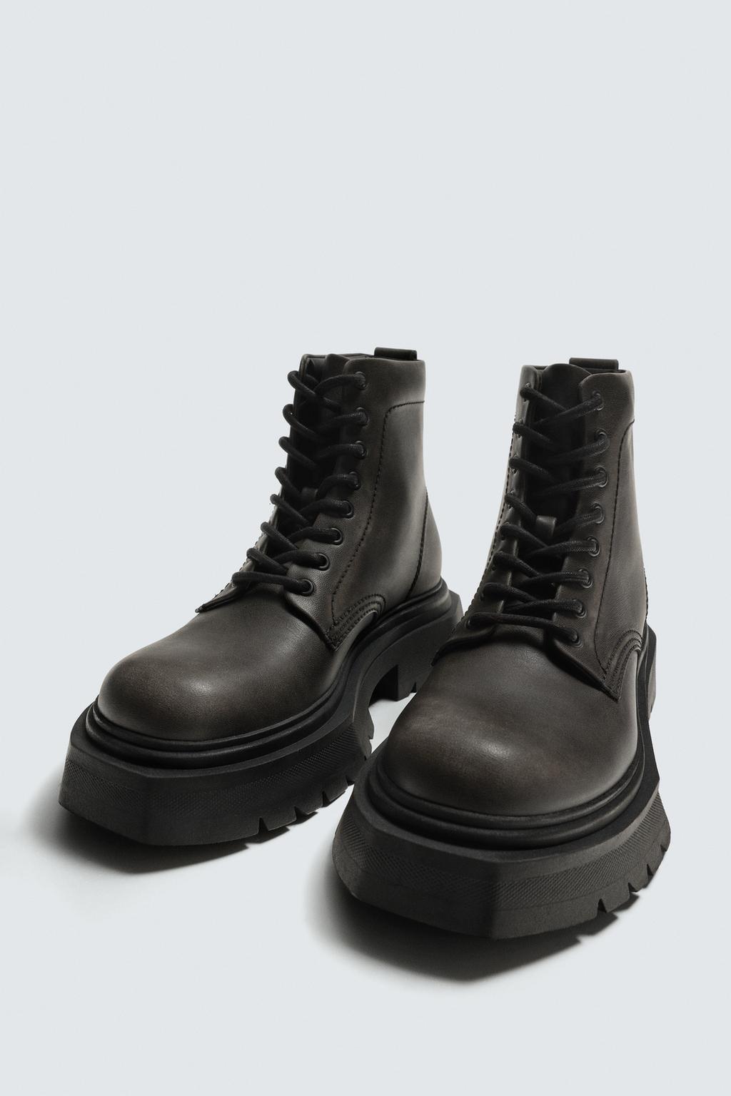 БОРЦЫ СО ШНУРОВКОЙ НА ОБЪЕМНОЙ ПОДОШВЕ С ЭФФЕКТОМ ПОТЕРТОСТИ