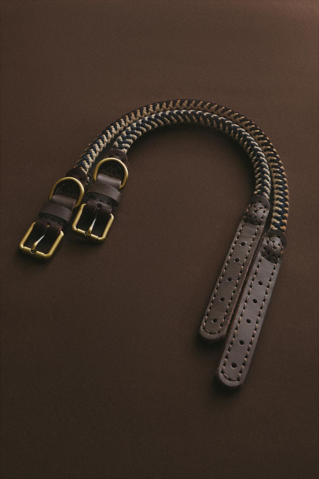 Ошейник для собак с цветным шнуром