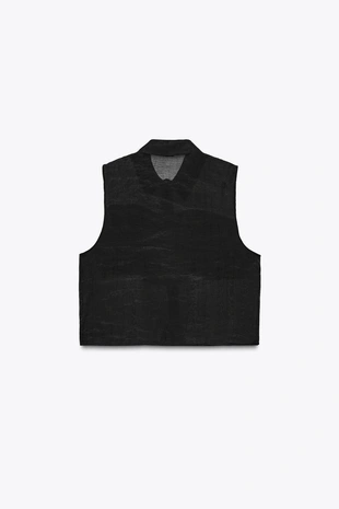 Купить Zara Полупрозрачный топ с воланами