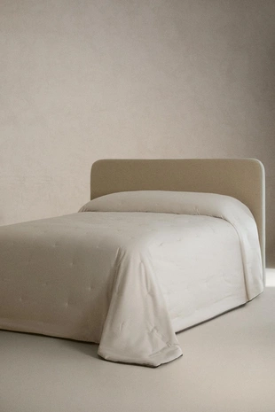 Одеяло из хлопкового сатина и льна с узором в горошек- Заказать в России