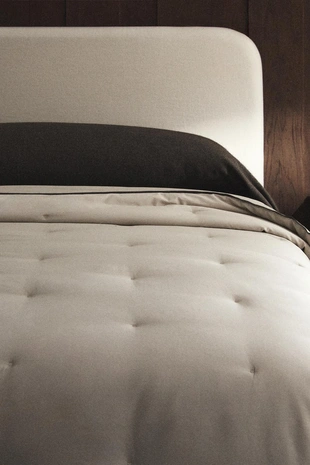 Одеяло из хлопкового сатина и льна с узором в горошек- Заказать в России