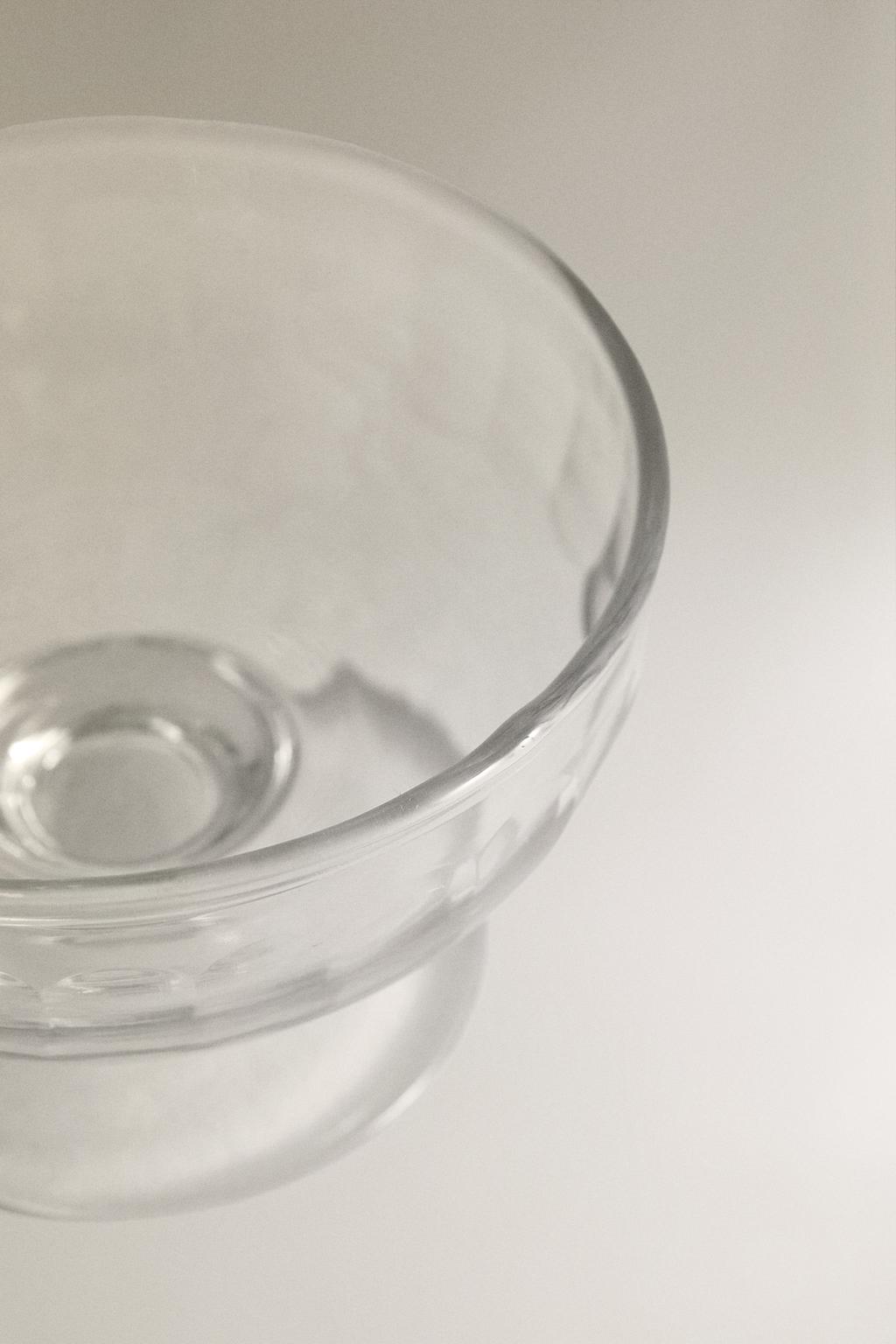 Стакан для мороженого из гранёного стекла