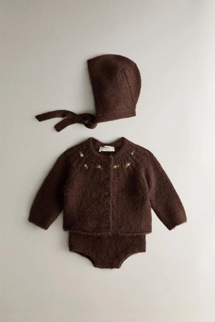 Кардиган для малышей из альпаки- Заказать в России