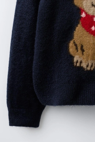 Вязаный джемпер с собакой- Заказать в России