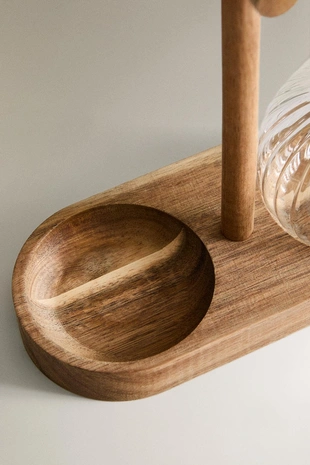 Набор для специй из боросиликатного стекла и дерева