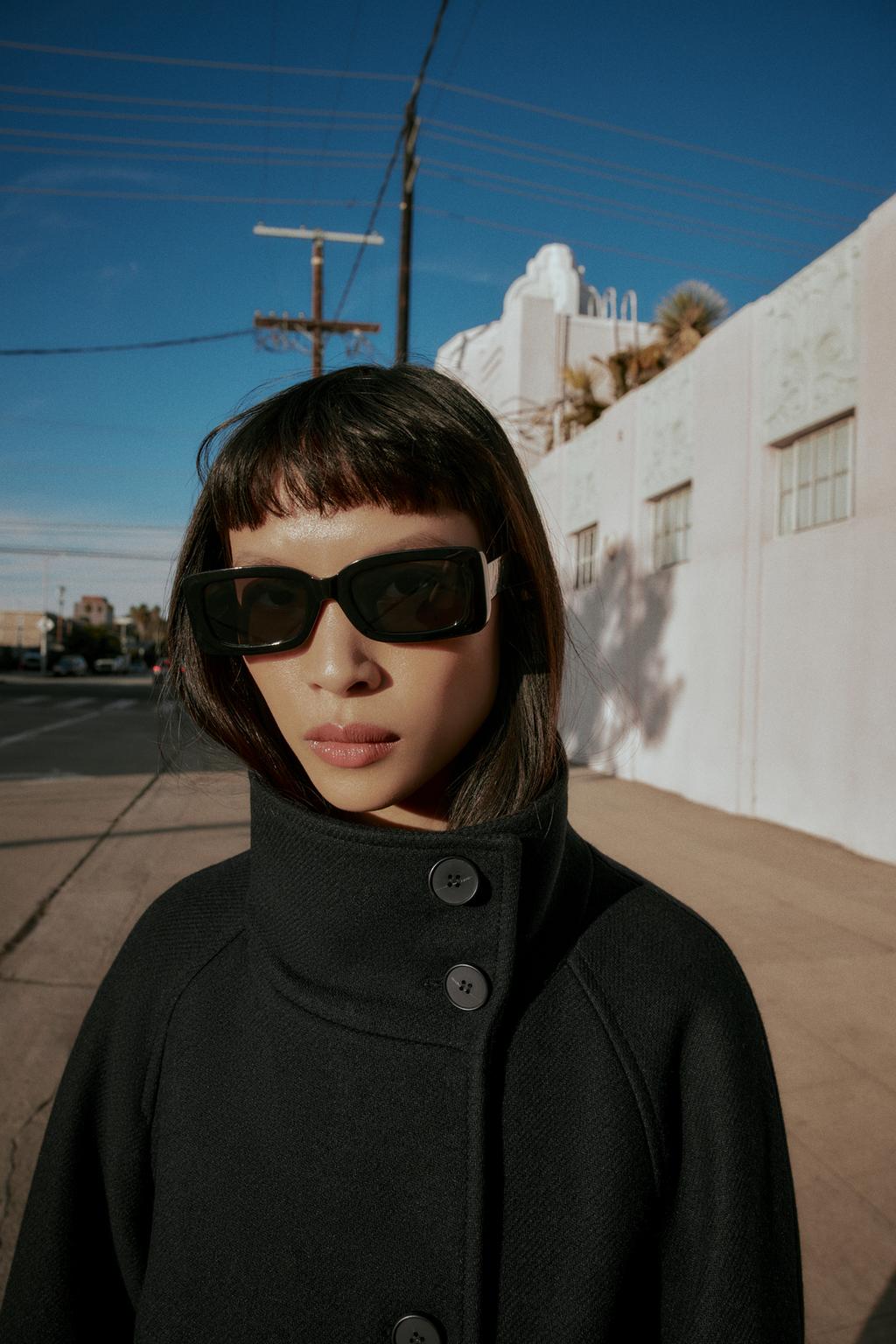 ДЛИННОЕ ПАЛЬТО ИЗ ШЕРСТИ С ВОРОТНИКОМ-СТОЙКОЙ