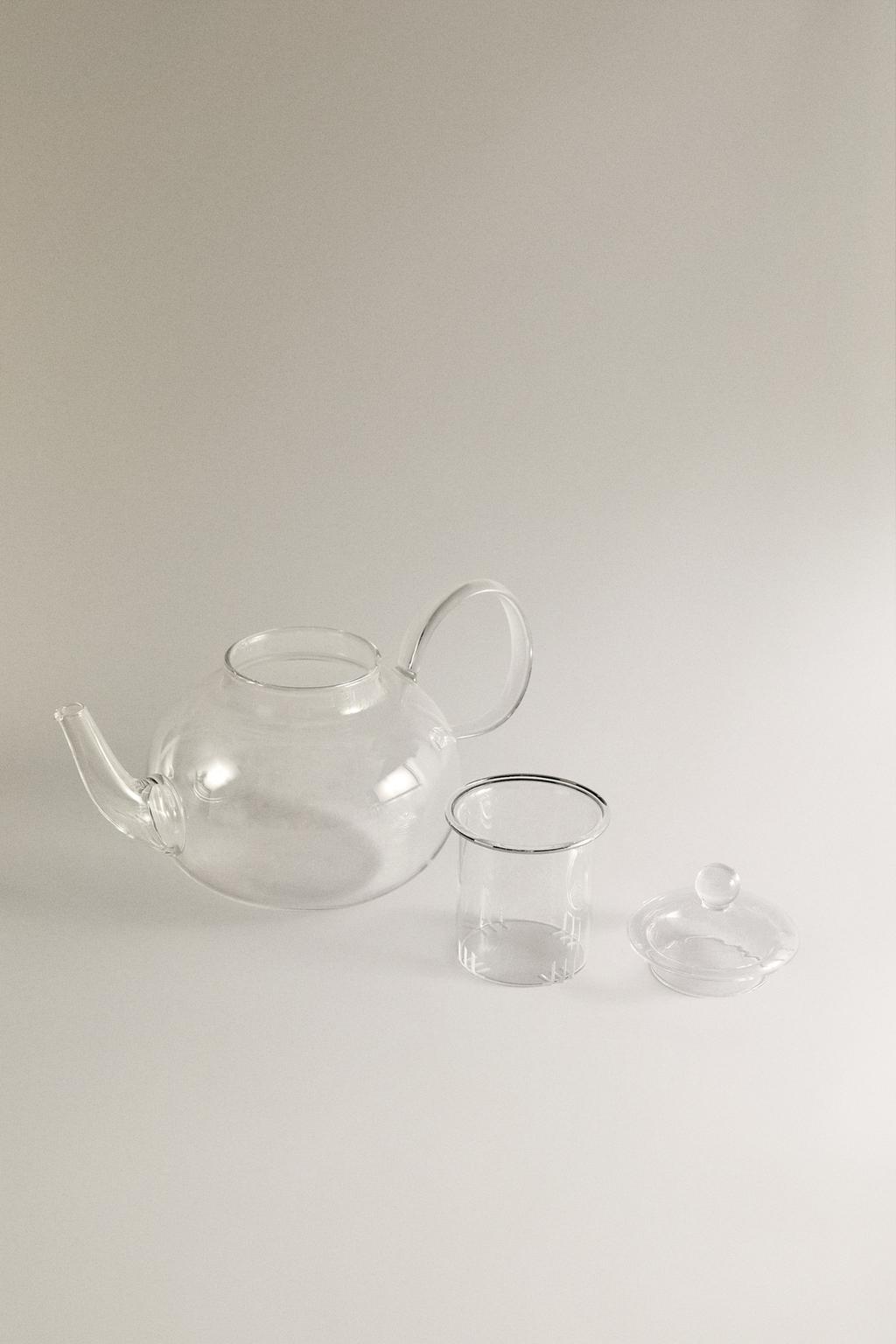 Чайник с внутренним заварником из боросиликатного стекла