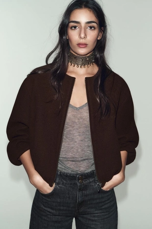 Бомбер из мягкой ткани- Заказать в России