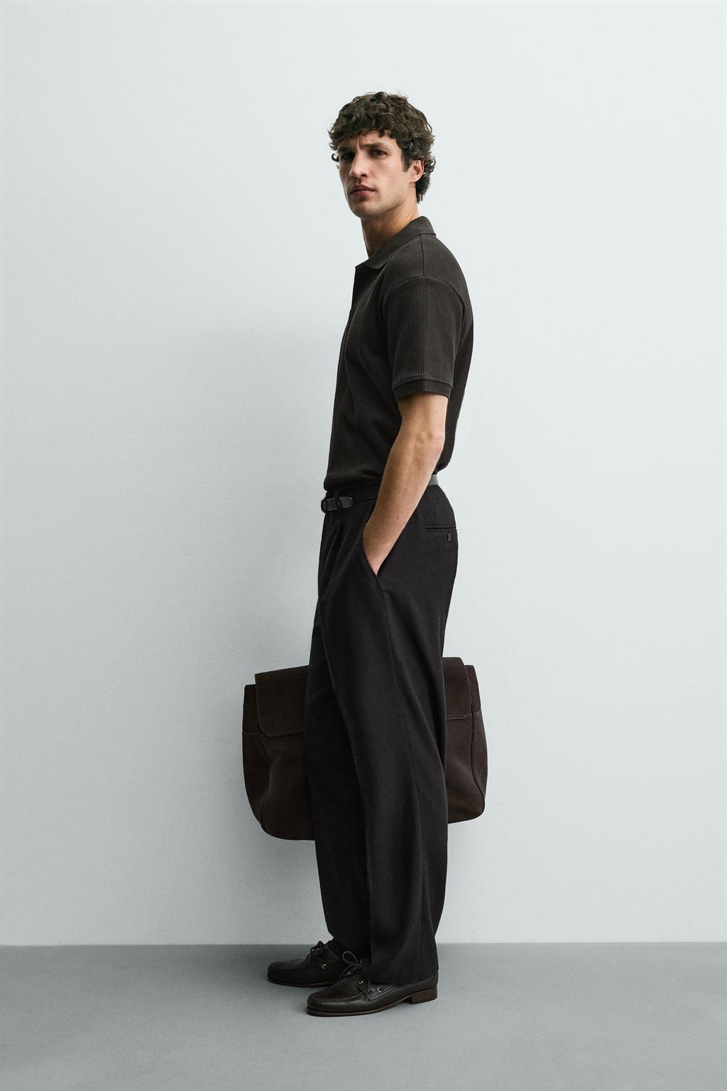 Поло с вертикальным узором