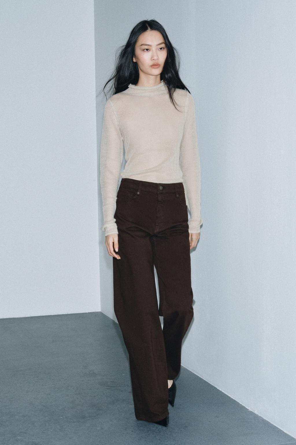 ДЖИНСЫ WIDE LEG С ВЫСОКОЙ ПОСАДКОЙ — ZW COLLECTION