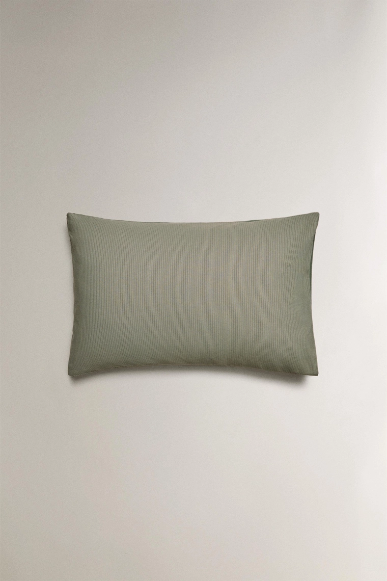 Полосатая хлопковая наволочка