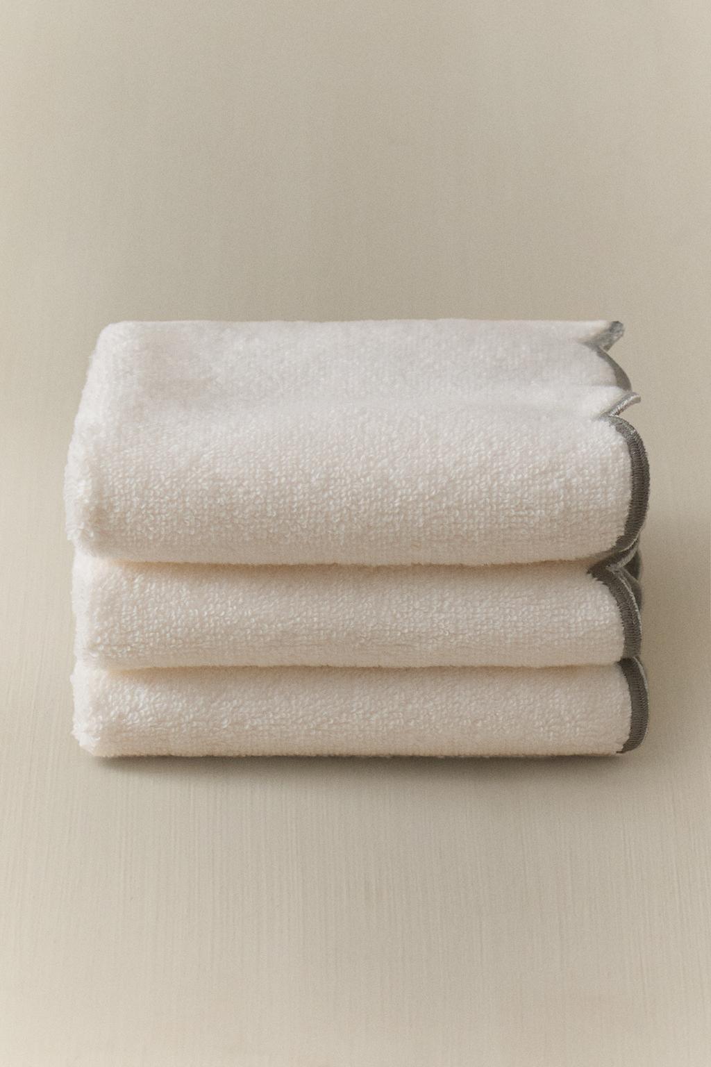 Набор ручных полотенец с оборками (набор из 3 штук)