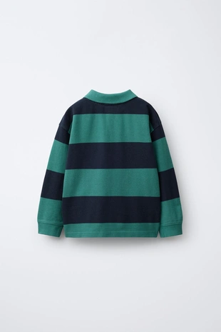 Поло в полоску GARMENT DYE