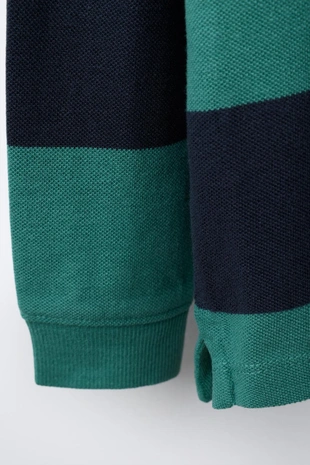 Поло в полоску GARMENT DYE