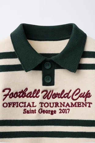 Трикотажное поло в стиле преппи- Заказать в России