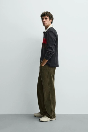 Поло в контрастную полоску- Заказать в России