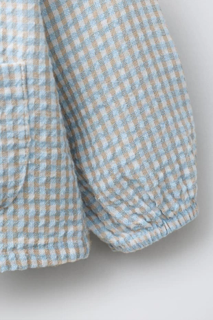 Рубашка с текстурой в клетку- Заказать в России