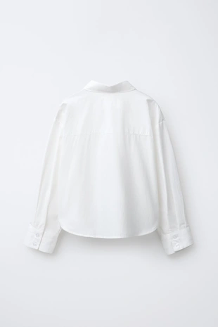 Рубашка из поплина с 3D-цветами- Заказать в России