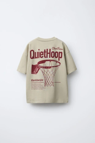 Футболка с принтом «мяч»- Заказать в России