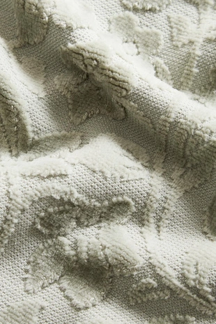 Велюровое хлопковое полотенце с цветочным жаккардовым узором- Заказать в России