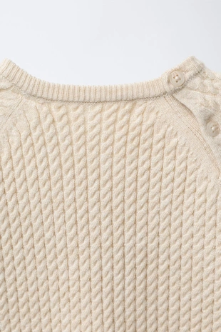 Свитер с узором «косы»- Заказать в России