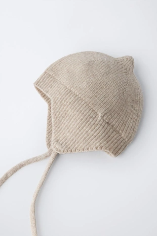Трикотажный чепчик с шерстью- Заказать в России