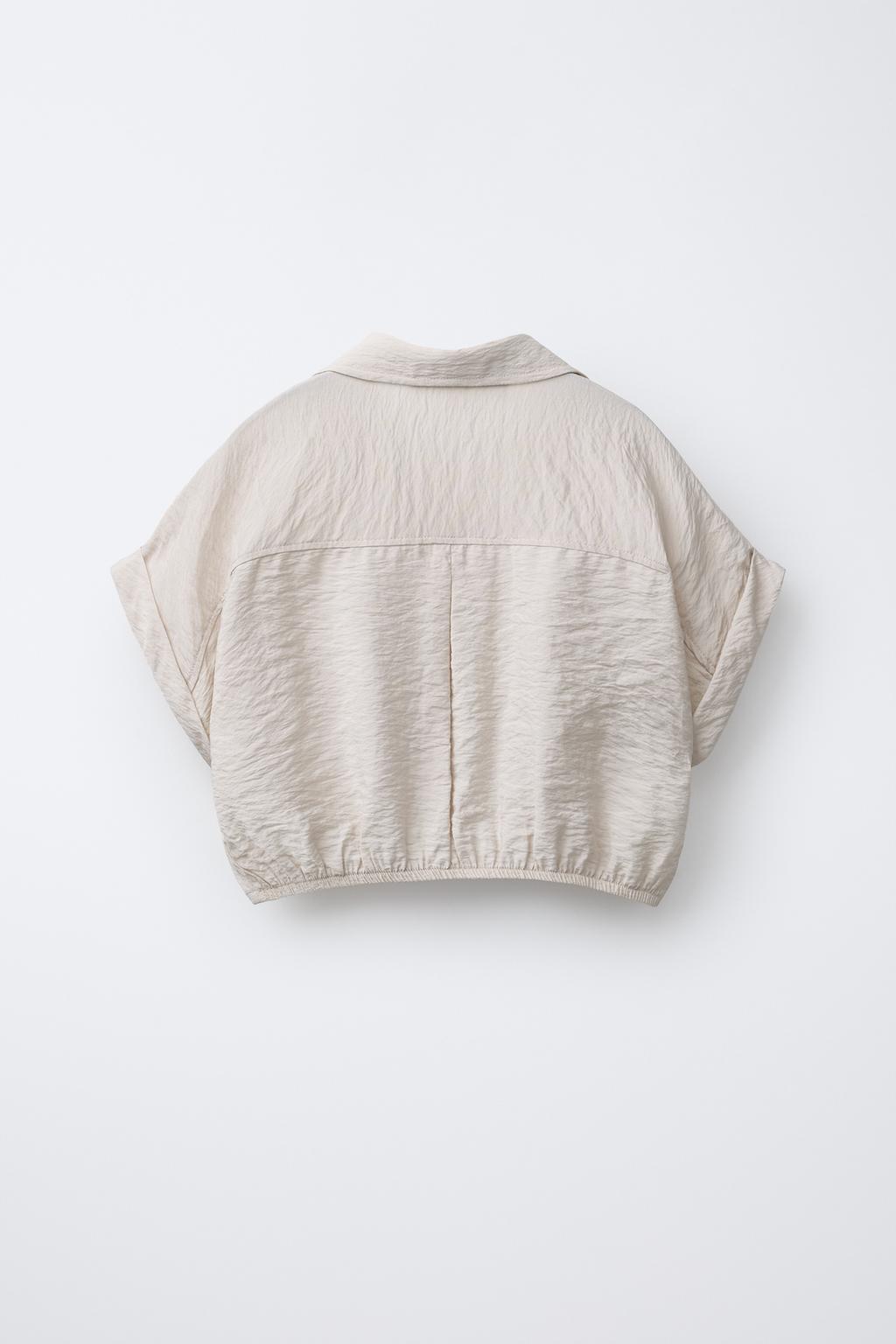 РУБАШКА СТРУЯЩЕГОСЯ КРОЯ С РЕЗИНКАМИ