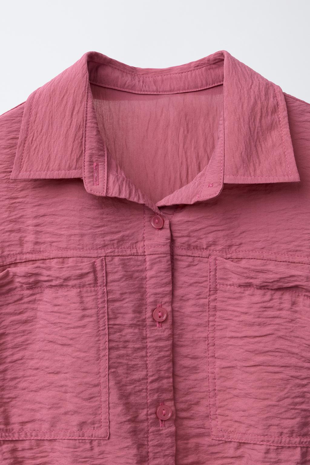 РУБАШКА СТРУЯЩЕГОСЯ КРОЯ С РЕЗИНКАМИ