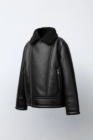 Куртка-дубленка из искусственной овчины- Заказать в России