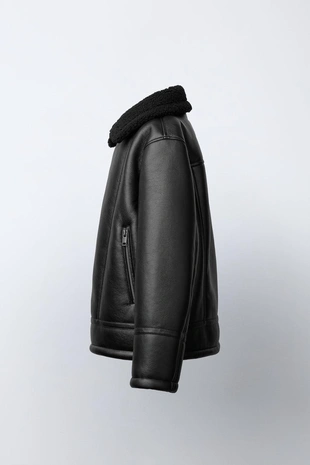 Куртка-дубленка из искусственной овчины- Заказать в России