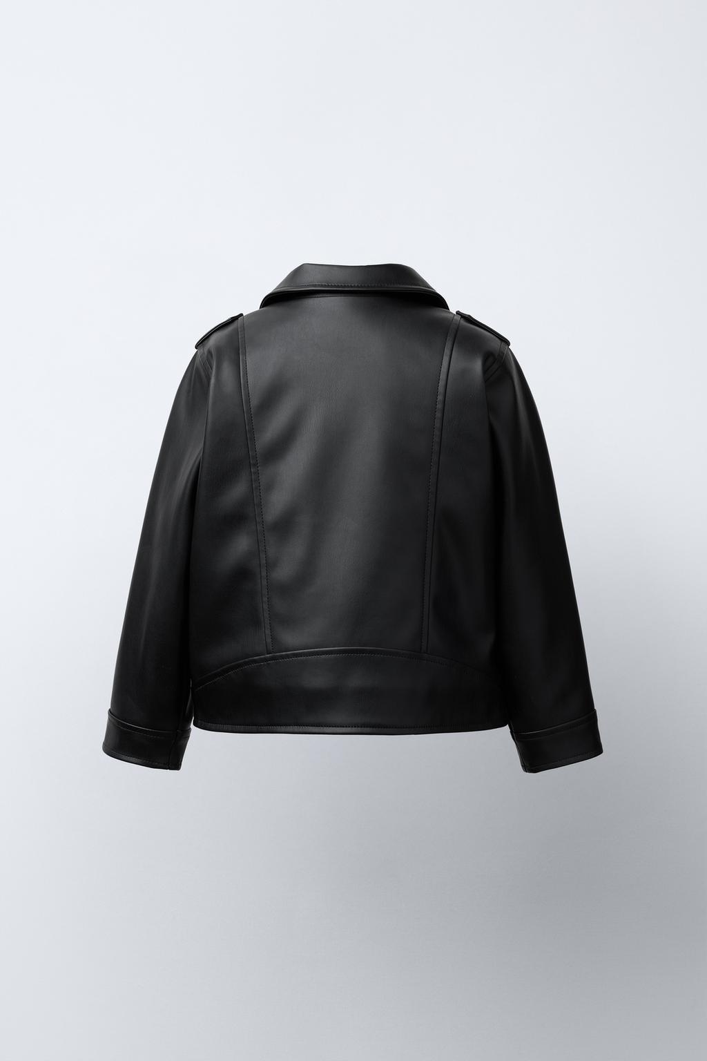 КУРТКА В БАЙКЕРСКОМ СТИЛЕ ИЗ ИСКУССТВЕННОЙ КОЖИ