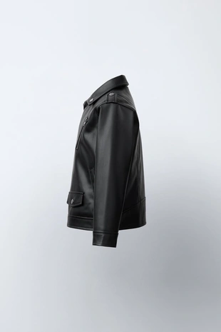 Куртка в байкерском стиле из искусственной кожи- Заказать в России