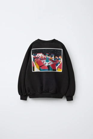 Толстовка с принтом «город мадрид»- Заказать в России