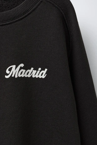 Толстовка с принтом «город мадрид»- Заказать в России