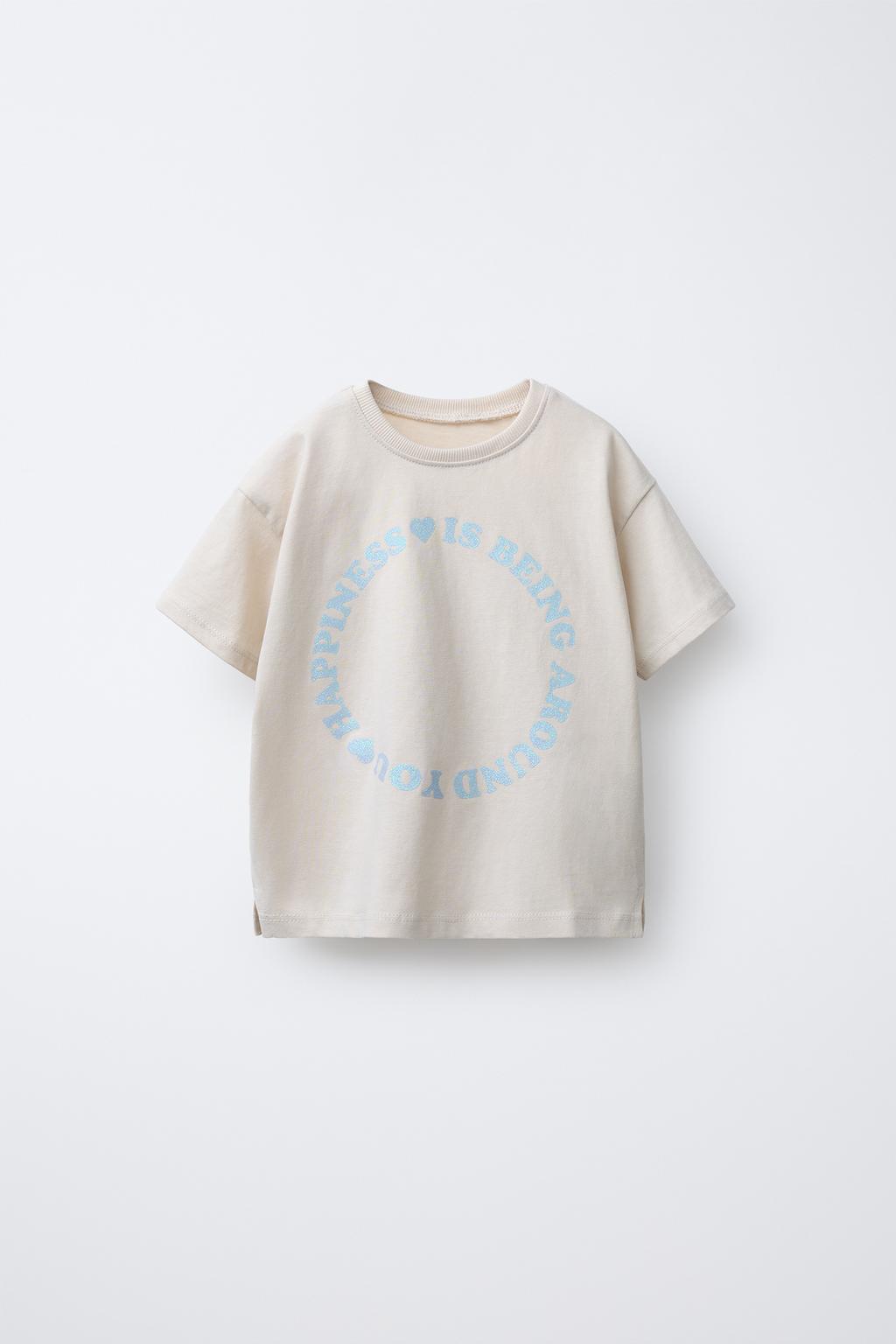 ФУТБОЛКА С ТЕКСТОВЫМ ПРИНТОМ И БЛЁСТКАМИ