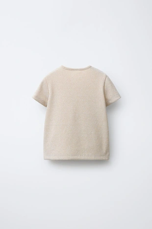 Футболка в рубчик с блёстками