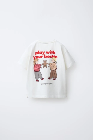 Футболка с рельефным принтом- Заказать в России