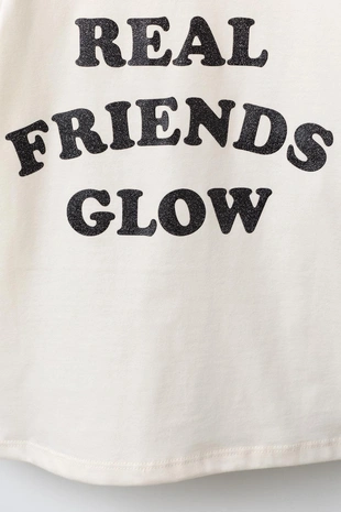 Лонгслив с блестящим принтом- Заказать в России