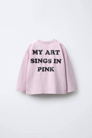 Лонгслив с блестящим принтом