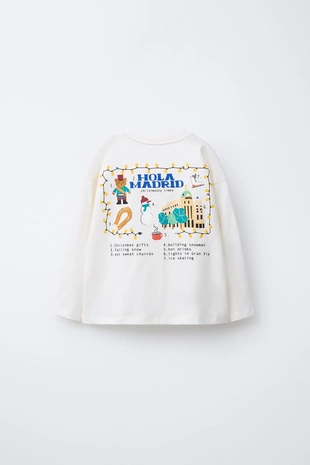 Лонгслив с надписью «мадрид»- Заказать в России