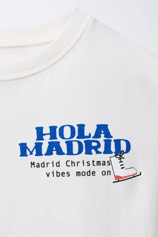 Лонгслив с надписью «мадрид»- Заказать в России