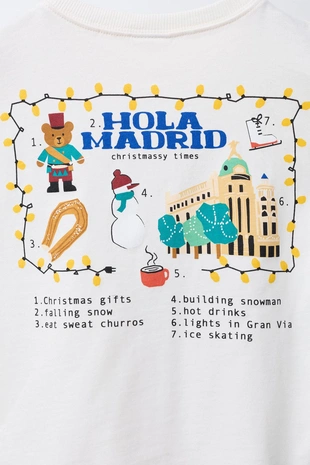 Лонгслив с надписью «мадрид»- Заказать в России