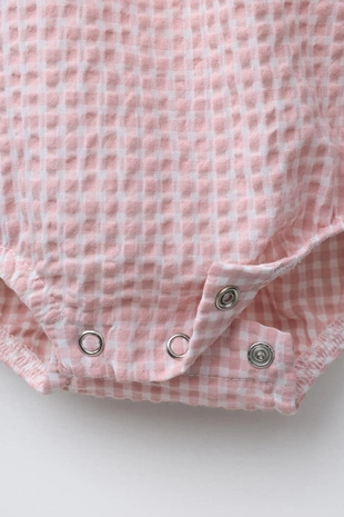 Текстурированный боди в клетку с вышивкой- Заказать в России