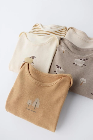 Набор из пяти боди с овечками- Заказать в России