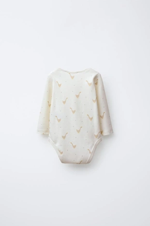 Набор из пяти боди с принтом гусей- Заказать в России